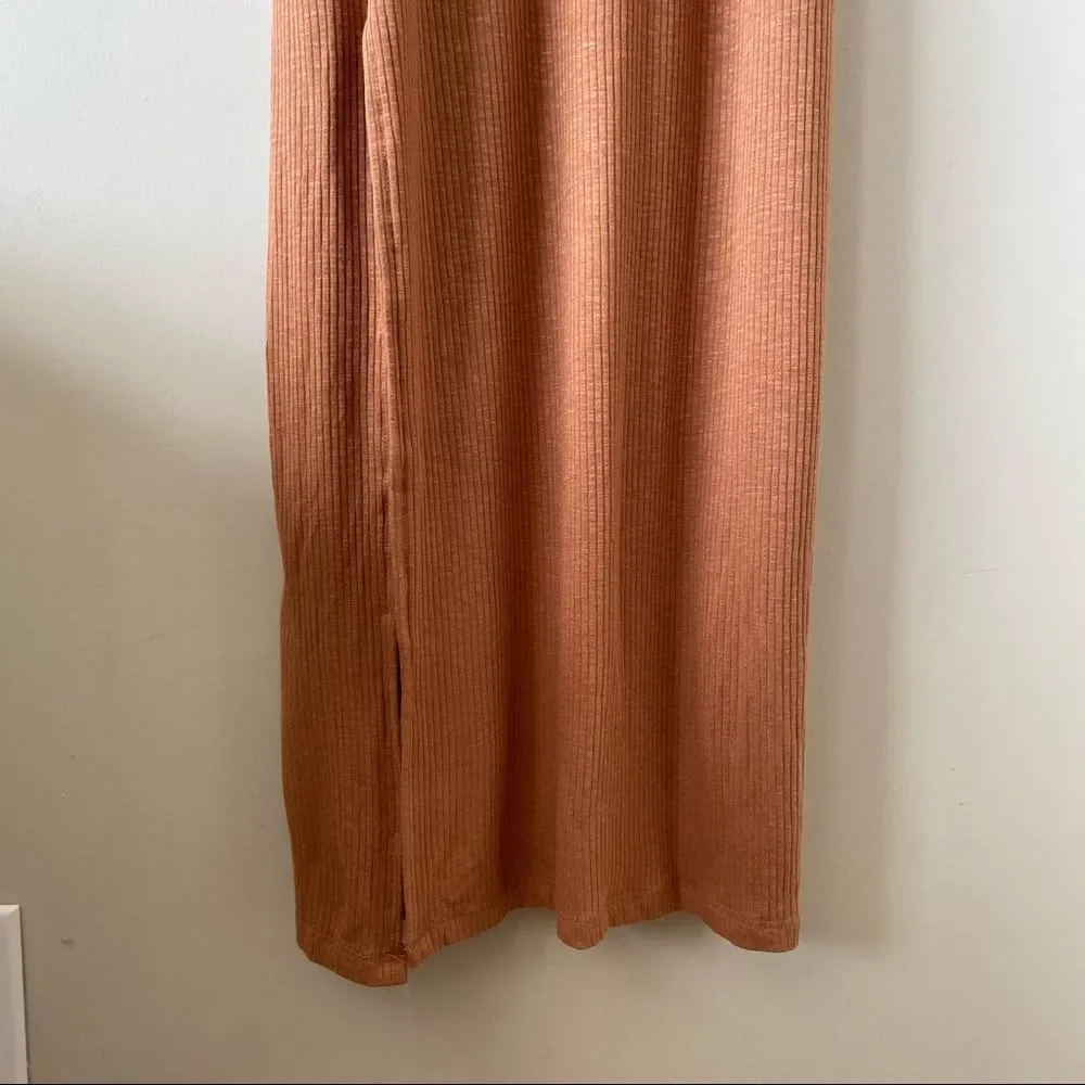 Nwot-z Supply Palisades Rib Dress Vintage Brown (Size:Medium) - Picture 9 of 13